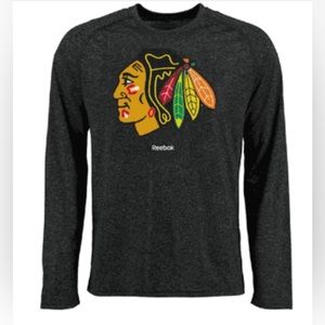 Chicago Blackhawks Reebok Black Ultimate Jersey Crest Men’s XL